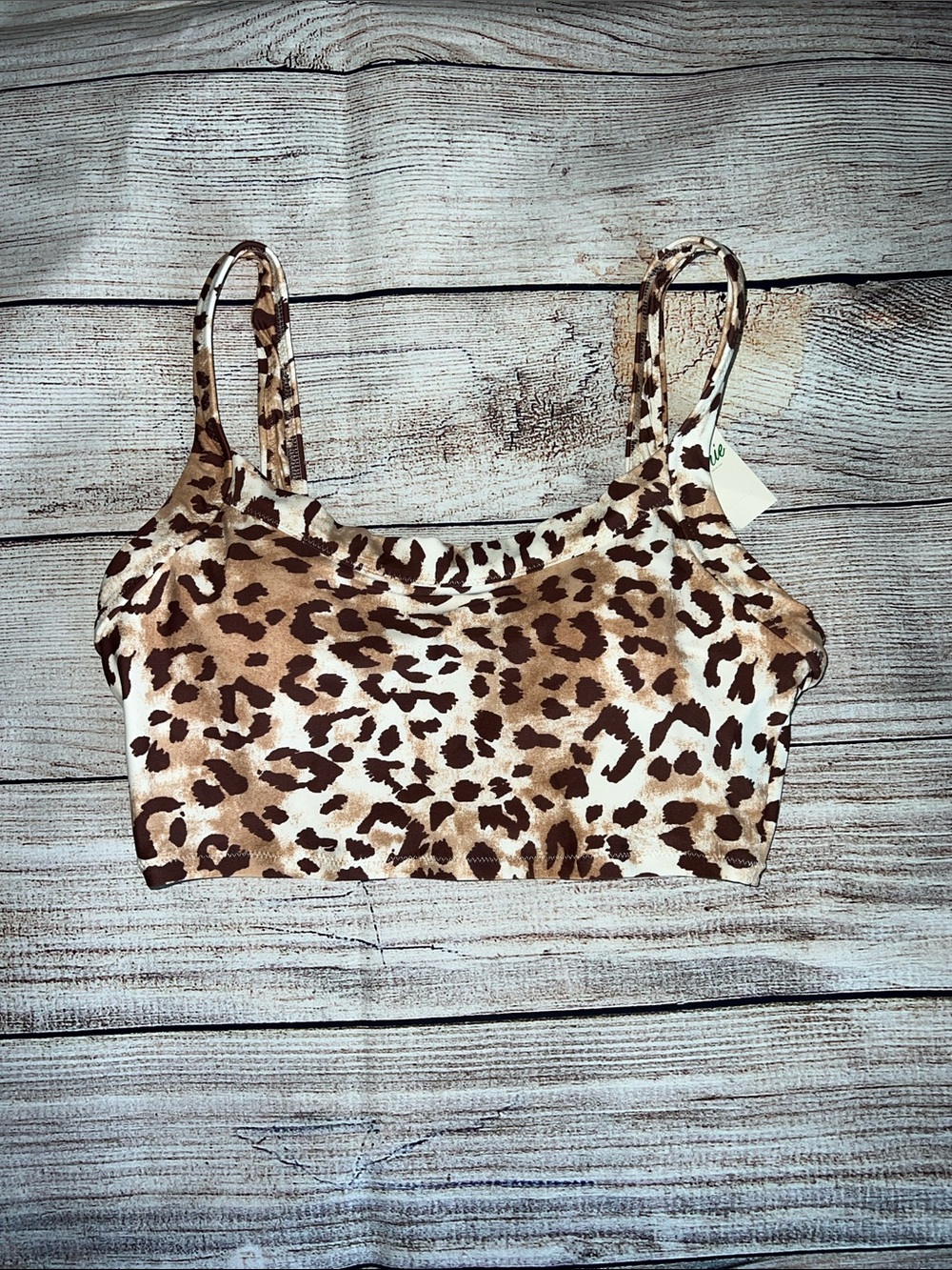 aerie Leopard Print Bikini Top